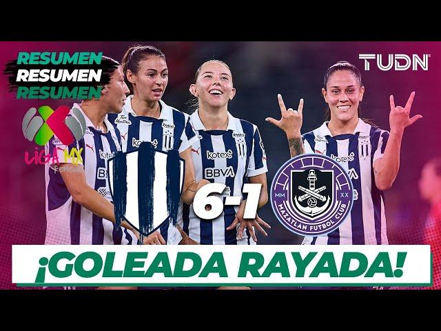 HIGHLIGHTS | Monterrey 6-1 Mazatlán | Liga Mx Femenil AP2024-J9 | TUDN