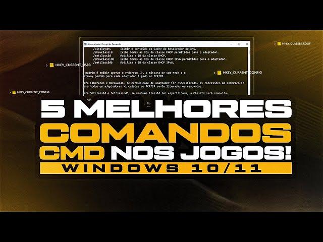 COMO OTIMIZAR O PC COM O TOP5 MELHORES COMANDOS CMD PARA AUMENTAR FPS NOS JOGOS E ACABAR COM TRAVADA