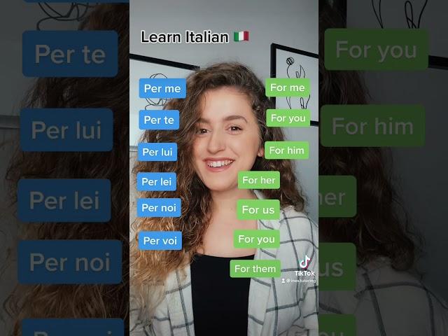 Learn Italian with Ines- Part 1