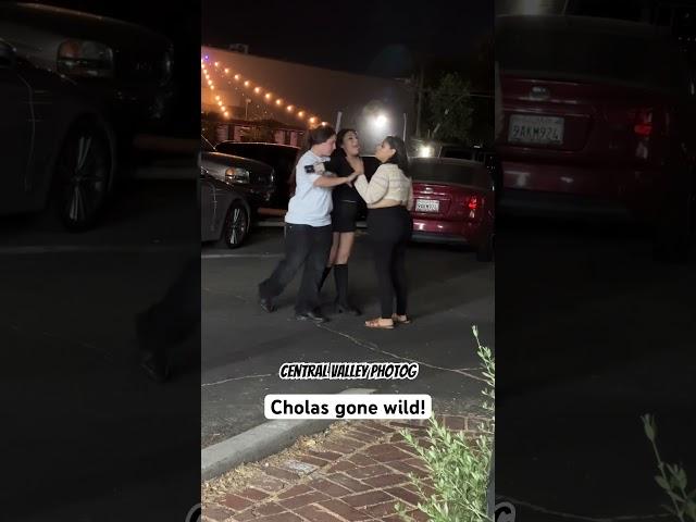 Cholas fighting outside a club near downtown Fresno. #chola #fight #california #shorts #funny