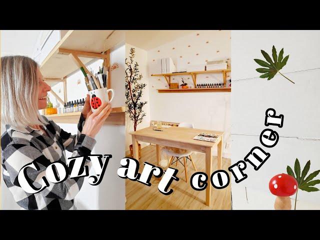 MINIMALIST LIVING ROOM MAKEOVER 2021 (continues) COZY DIY ART CORNER