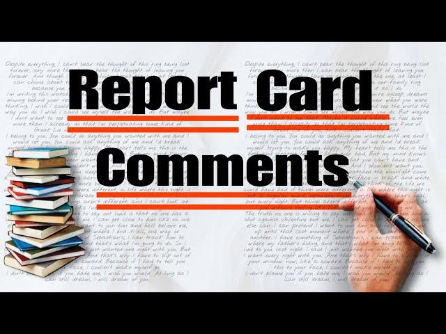 Report Card Comments | Teacher remarks | Students progress