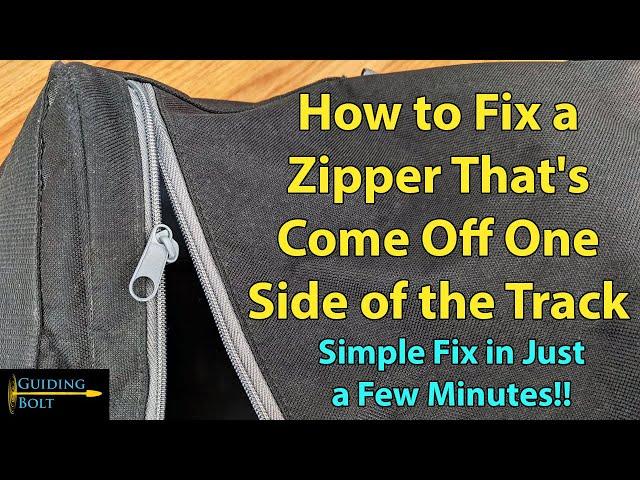 How to Fix a Zipper That's Come Off One Side of the Track