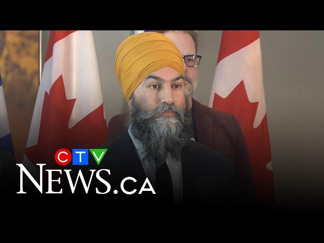 NDP Leader Jagmeet Singh outlines his plan to respond to Trump’s tariffs
