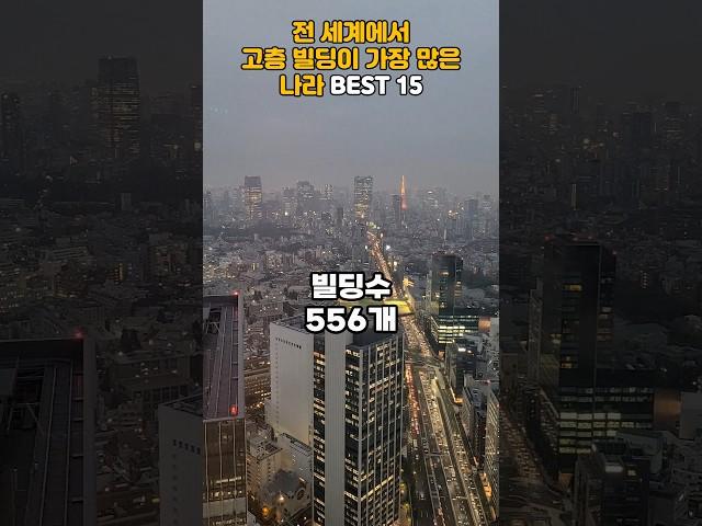 전 세계에서 고층 빌딩이 가장 많은 나라 BEST 15