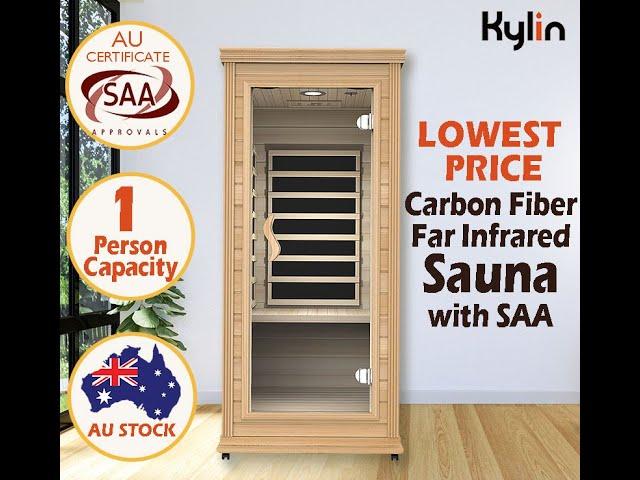 Kylin Portable Carbon Fibre Heating Far Infrared Sauna 1 Person KY 192 display