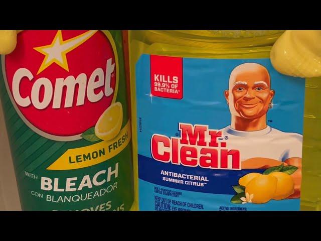 ASMR PASTE MAKING with SUMMER CITRUS MR.CLEAN & LEMON COMET | mouthwatering ASMR with MWS 