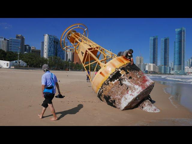 [4K] Walking around Haeundae Beach after the Mysak Typhoon left.Busan South Korea | 마이삭 떠난 해운대 주위 탐방