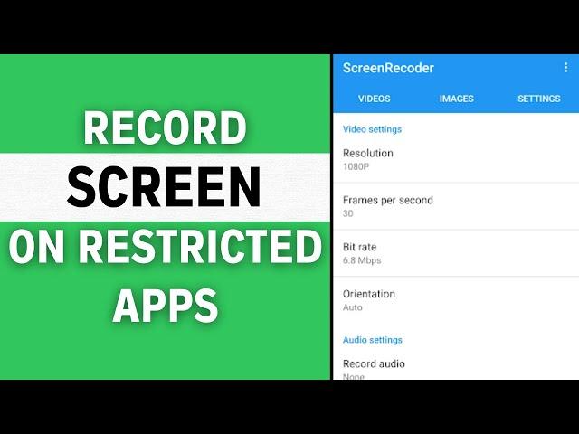 How to Screen Record Restricted Apps | Black Screen Problem 2024