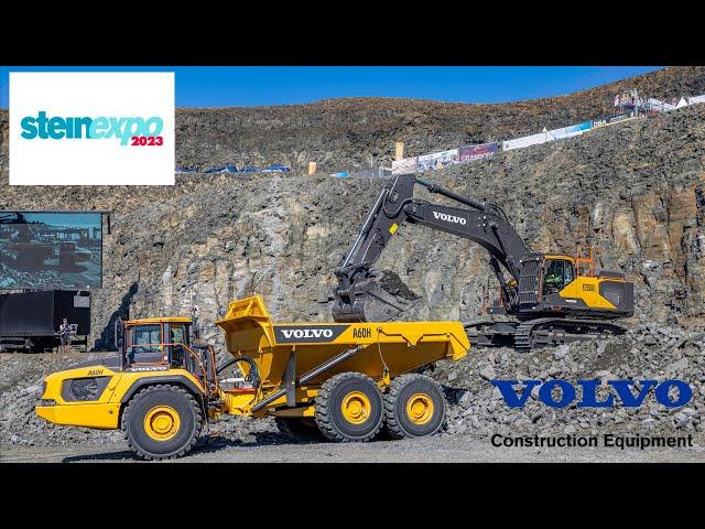 Volvo EC550 EL and Volvo A 60H at Steinexpo