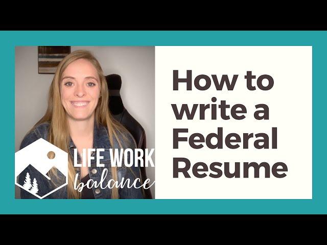 How to Write a Federal Resume