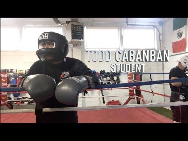 Todd Cabanban sparring with Trainer Danny Gomez