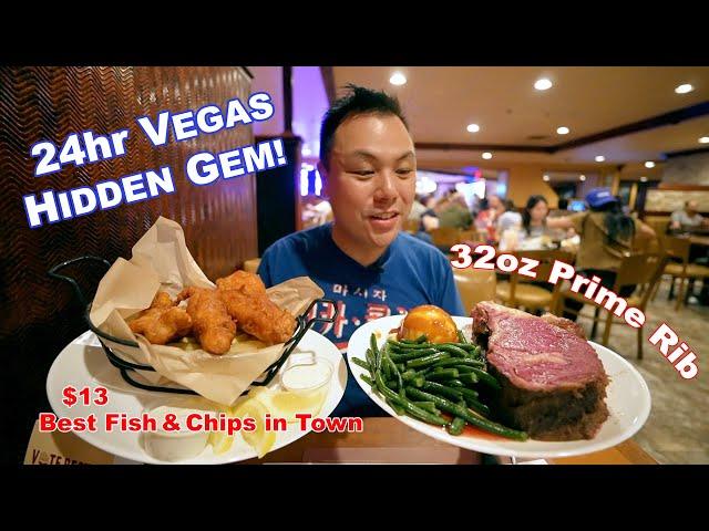 Great Value Vegas Meal | 32oz Prime Rib and the Best Fish & Chips in town! ...at Ellis Island