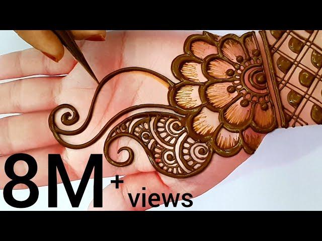 आसान से मेहंदी लगाए झट पट से | Easy Arabic Mehndi Design for Beginners step by step 2021