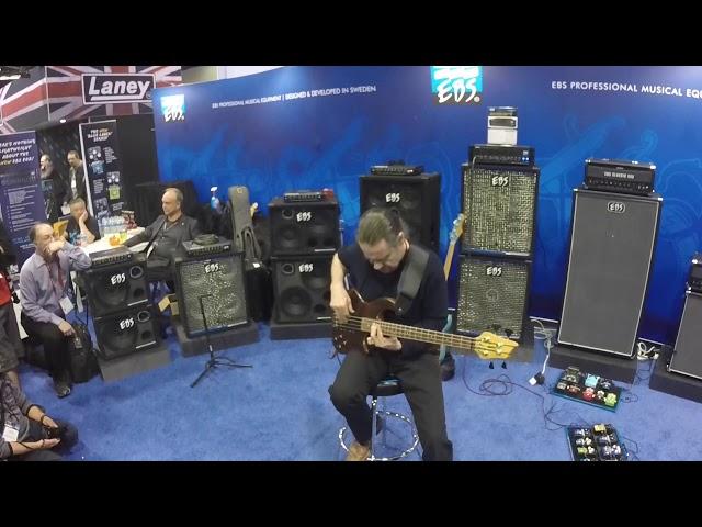 Jonas Hellborg bass solo at NAMM 2020 - EBS Sweden