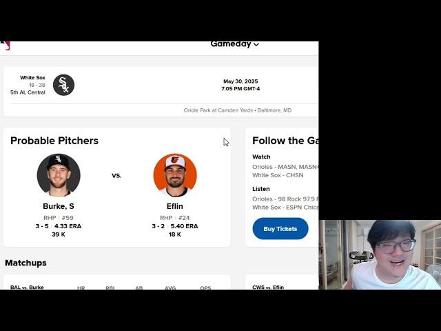5월30일 MLB분석 - 나에게 1점이란