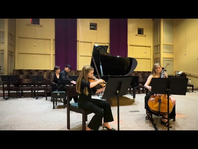 Sofie Tseitlin, Eva Tseitlin and Eric Zhang play Brahms Piano Trio No 1 in B Major, Op.8