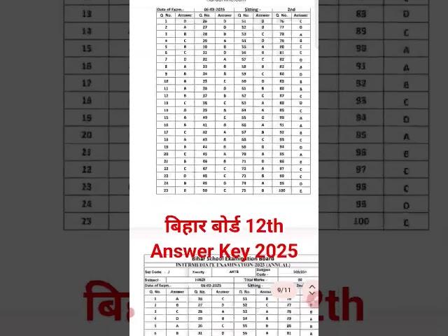 Bihar Board 12th Answer Key 2025 Kaise Download Kare | How to Download Bihar Board 12th Answer Key