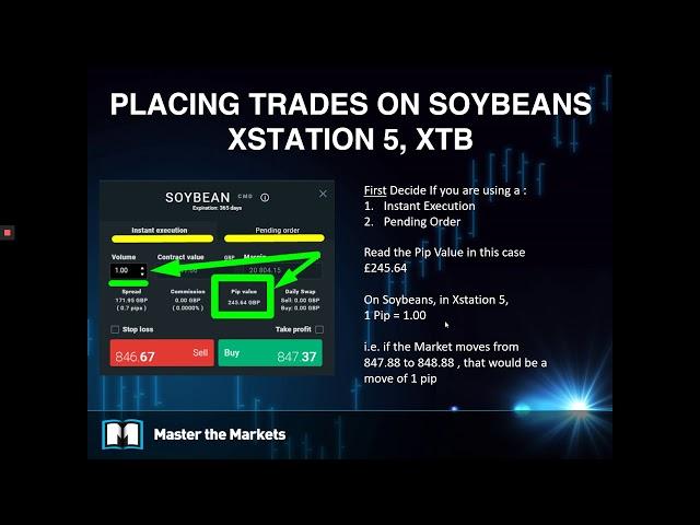 Trading Soybeans CFDs Placing Trades on XTB XStation 5 & Position Sizing