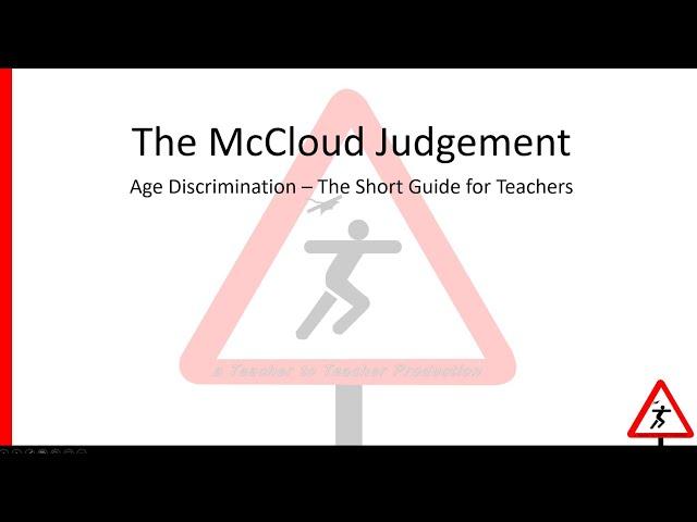 Teacher Pensions and the McCloud Judgement