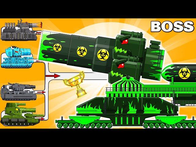 Monster tank: HYBRID DORA RADIOACTIVO vs MEGA TANK  - Cartoons about tank/Nina tank cartoon