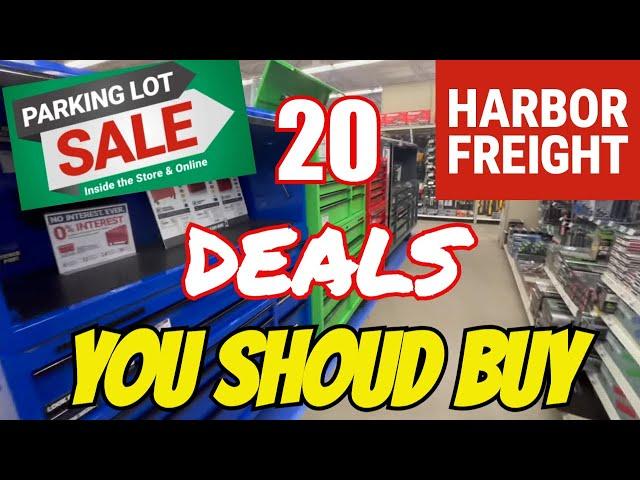 Harbor Freight 20 things to Buy during the Parking lot Sale in March