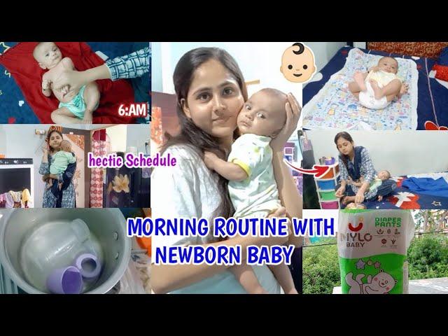 My *Realistic Morning Routine with a Newborn baby start at 6:AM || The Zara world