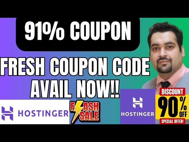 Hostinger Coupon Code 2024 - 91% Discount Coupon Deals