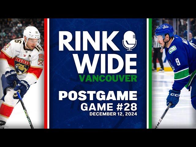 RINK WIDE POST-GAME: Vancouver Canucks vs Florida Panthers | Game 28 - Dec. 12, 2024