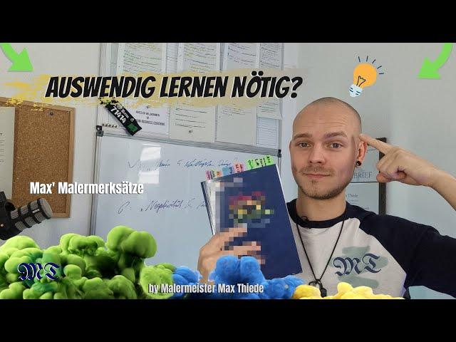 DAS musst du WISSEN!  | Max' Malermerksätze | by Malermeister Max Thiede