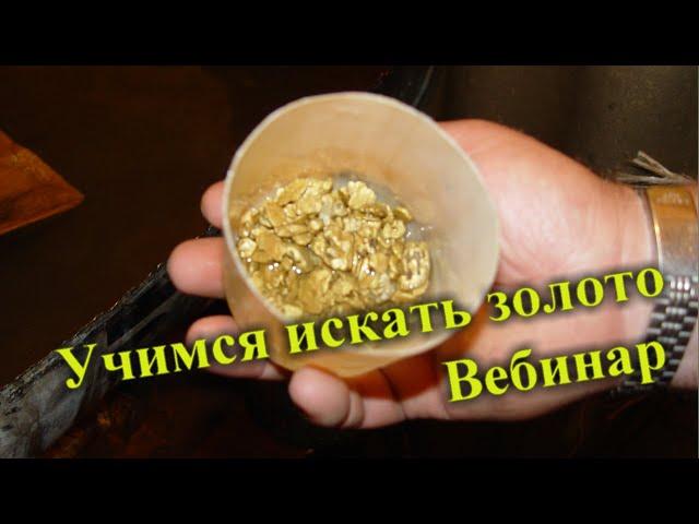 Вебинар. Где и как искать золото. Учимся  искать и добывать золото.