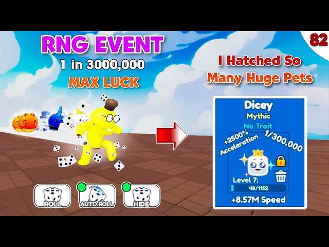 OMG! I Hatched So Many Huge Pets In RNG EVENT - Race Clicker Roblox #82