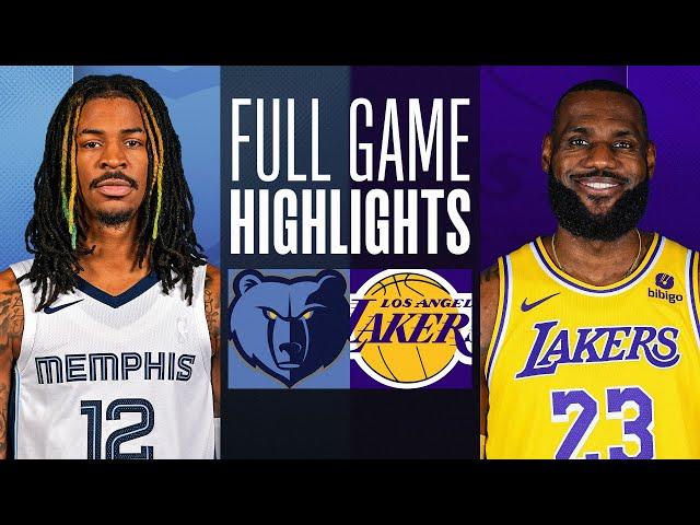 GRIZZLIES at LAKERS | FULL GAME HIGHLIGHTS | January 5, 2024