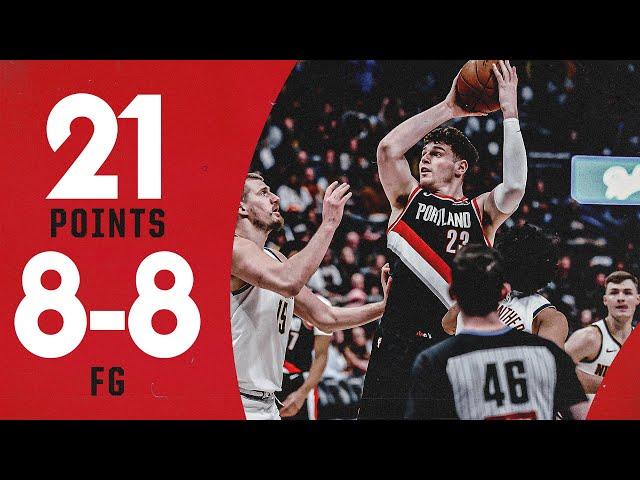 Donovan Clingan Highlights (Career-High 21 PTS, 8-8 FG) | Portland 117, Denver 146 | Feb 10, 2025