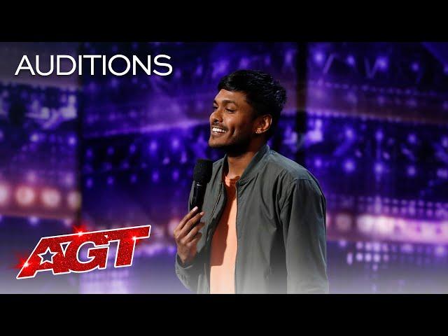 Comedian Usama Siddiquee Performs Hilarious Stand-Up Comedy - America's Got Talent 2020