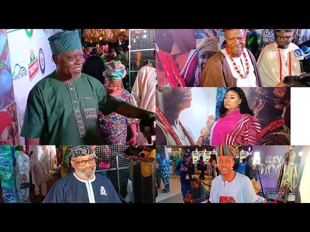 SEVEN DOORS! ARRIVALS OF GUEST AT FEMI ADEBAYO PREMIERE DELE ODULE YEMI SOLADE