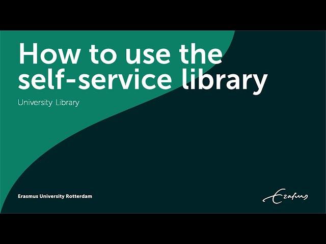 How to use the self-service library