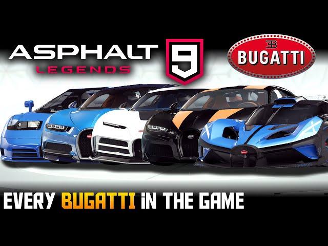 Asphalt 9: Full Bugatti Showcase (Every Car in-game)