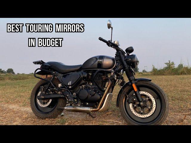 RE CLASSIC 350 CHROME MIRRORS INSTALLED in HUNTER 350 | BEST FOR TOURING | 187/365 @BikeBone21