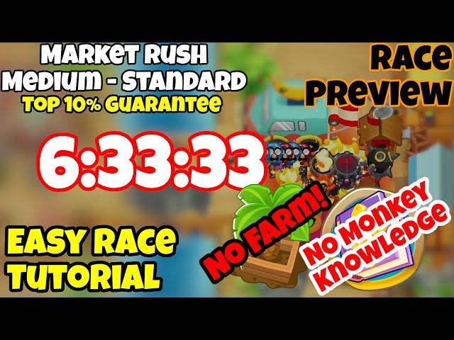 Market Rush | Bloons TD 6 (BTD6) Easy Race Tutorial (No MK; Mobile Friendly; No Farms; No Hero)