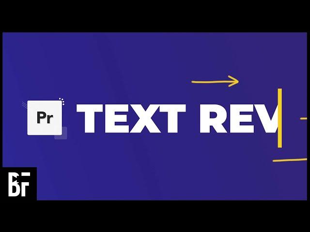 Sliding Text Reveal - Adobe Premiere Pro