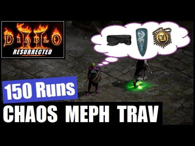 Huge RNG ! 150 Chaos + Mephisto + Travincal runs - Diablo 2 resurrected