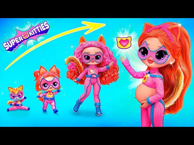 SuperKitties Growing up / 30 DIYs for Dolls LOL OMG