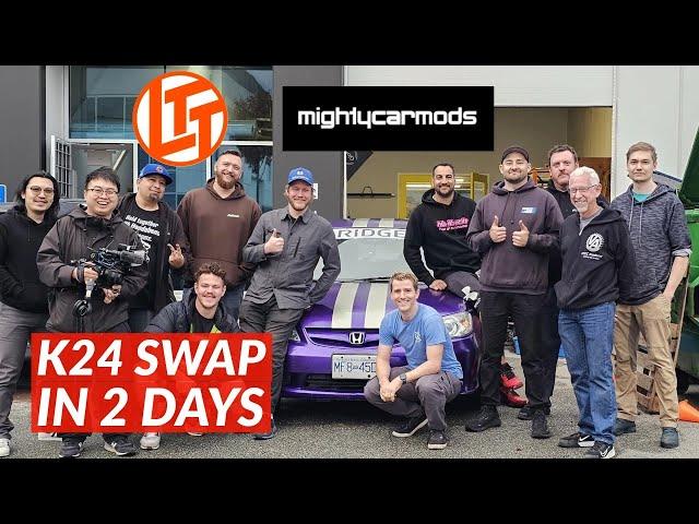 From Ick to SICK! Linus Tech Tips and Mighty Car Mods K24 7th Gen Plouffe Civic Swap