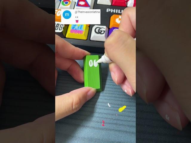 Drawing Funny emoji on the keyboard #shorts #diy #art #keyboard #tiktok #trending #fyp #emoji