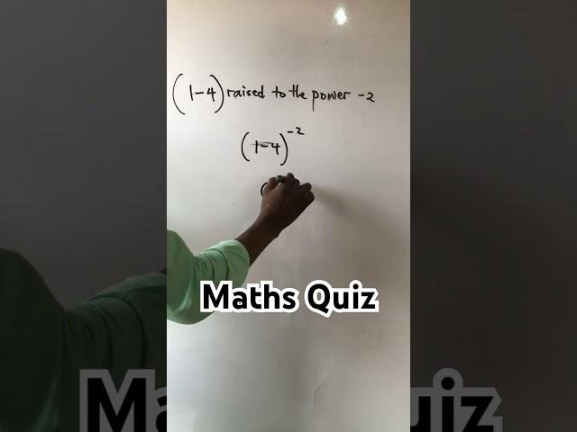 (1 - 4)^ -2 #shorts #short #shortsfeed #shortsyoutube #youtubeshorts