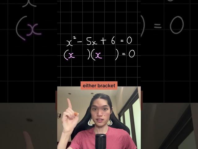 How to solve a quadratic with factorisation