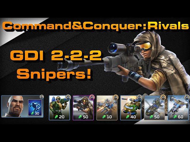 C&C Rivals: GDI 2-2-2 Snipers!