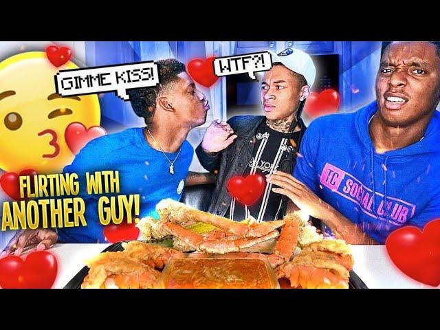 FLIRTING WITH ANOTHER STRAIGHT GUY RG OFFICIAL TO SEE HIS REACTION | KINGCRAB MUKBANG