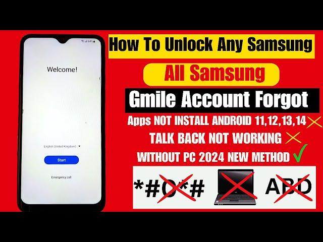 FinallyAll Samsung New Frp Bypass Method 2024 AD X ST Tool | Android 12/13/14 *#0*# Not Working.